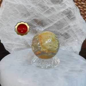 Crazy Lace Agate Sphere, 44mm Crazy Lace Sphere, Crystal Sphere image 4