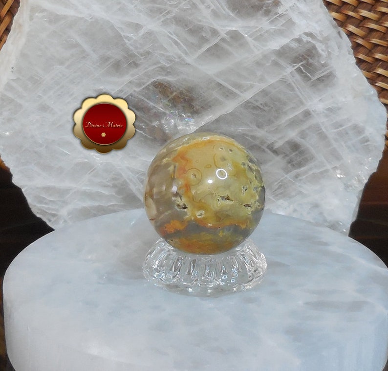 Crazy Lace Agate Sphere, 44mm Crazy Lace Sphere, Crystal Sphere image 4