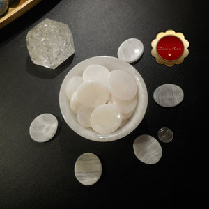 Pink Mangano Calcite Worry Stone, Mangano Calcite Stones, Pink Calcite Tumbled Worry Stone, Heart Chakra Stone