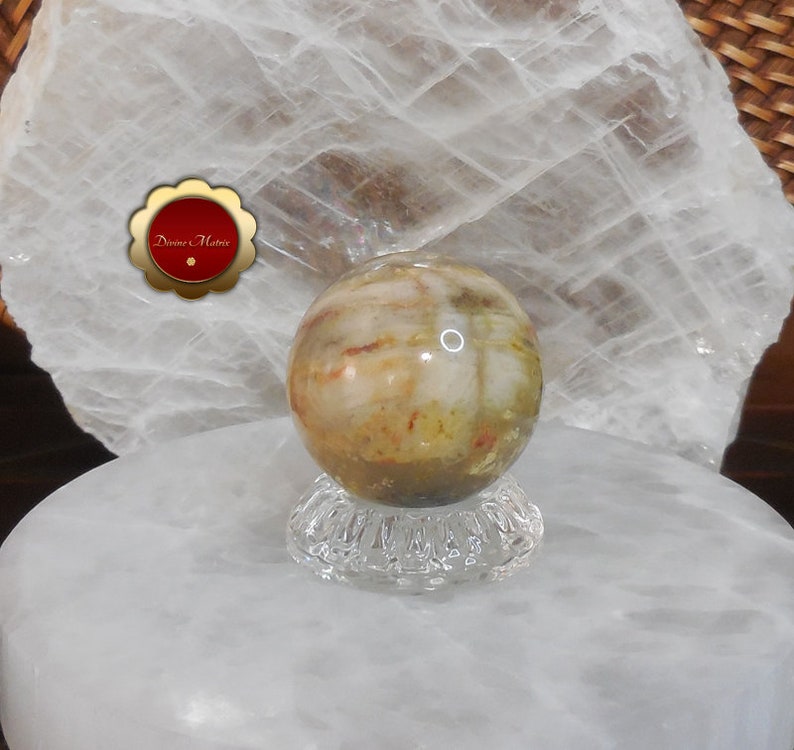 Crazy Lace Agate Sphere, 44mm Crazy Lace Sphere, Crystal Sphere image 2