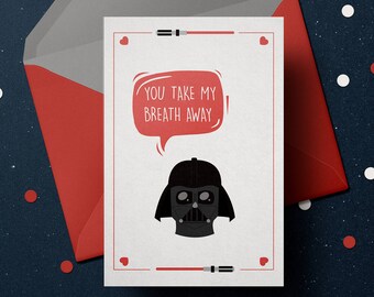 Instant Download | Star Wars Valentine's Day Card | Darth Vader | Printable | Valentine's Gift