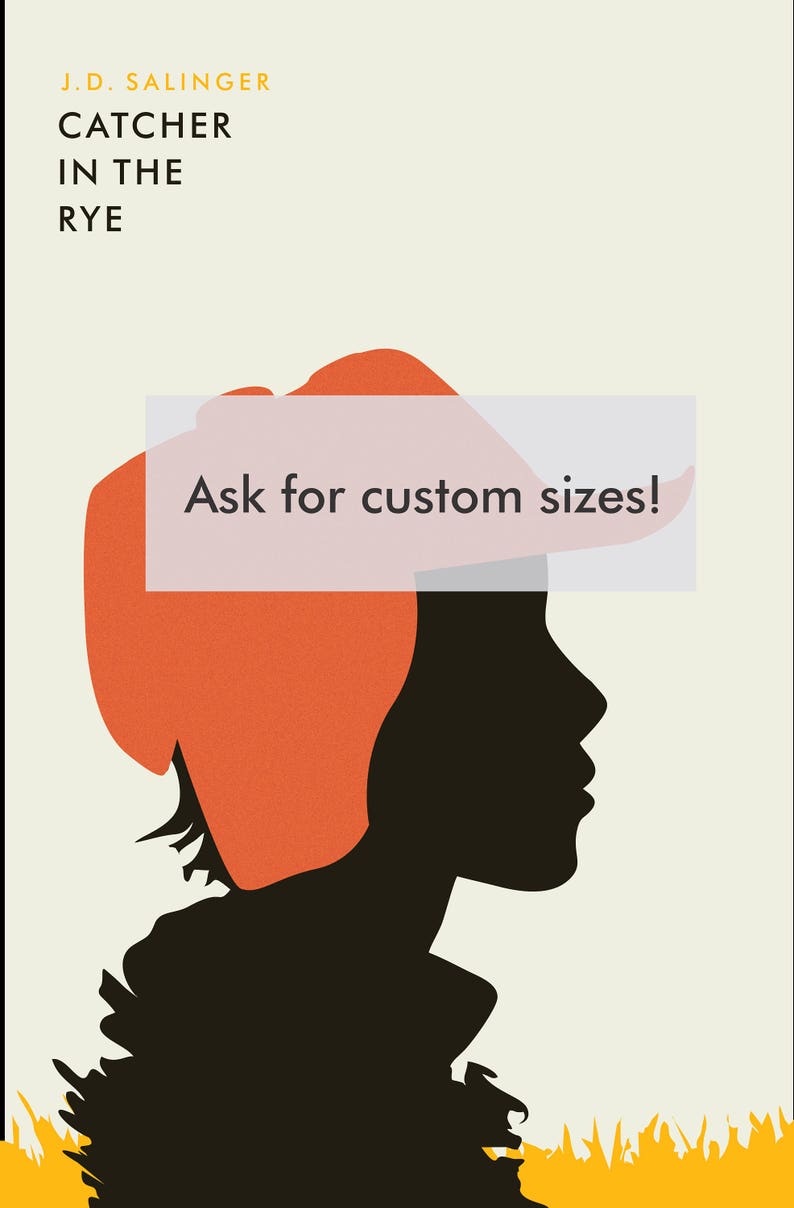 Catcher in the Rye Poster Etsy New Zealand