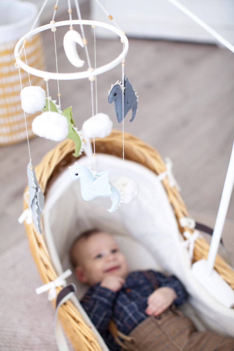Dragon Mobile Dragon Baby Mobile Baby Boy Mobile Green Baby Etsy
