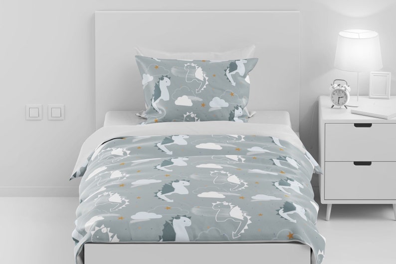 Baby Dragon Bedding Kids Bedding Set For Dragon Nursery Etsy
