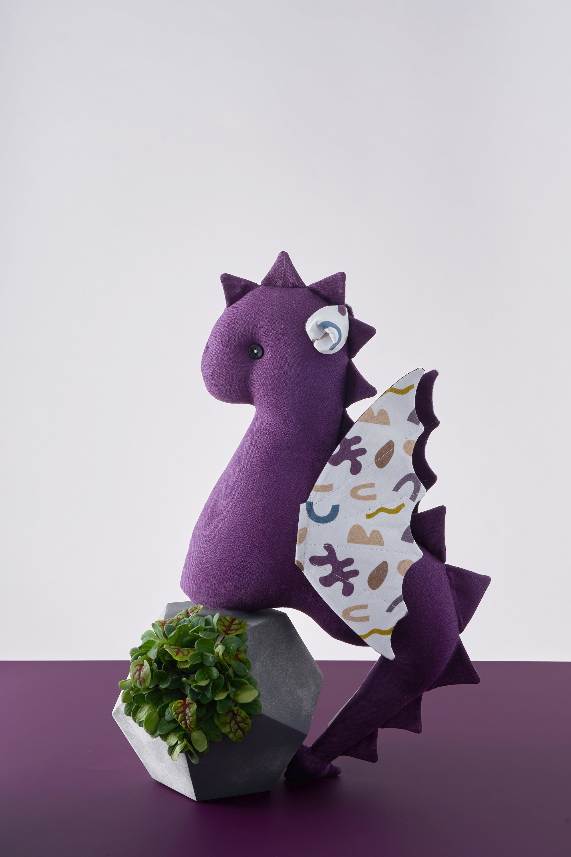 Purple Stuffed Dragon Toy Expecting Mom Gift for Baby Girl | Etsy