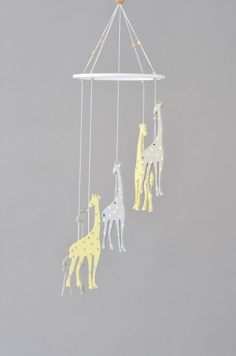 Giraffe Mobile Neutral Baby Mobile Safari Mobile Zoo Etsy