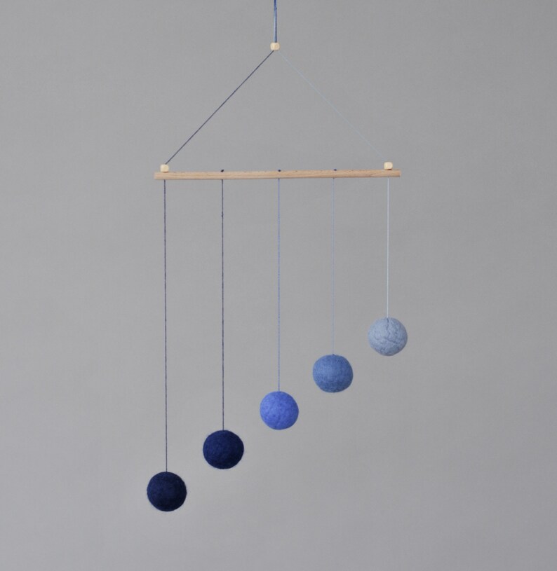 Blue Gobbi Mobile Montessori Mobiles Etsy