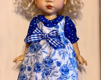 Dress and pinafore for the meadows Mae size doll