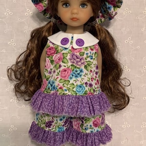 Top shorts and hat for Dianna Effners little darling lil dreamer 11” doll