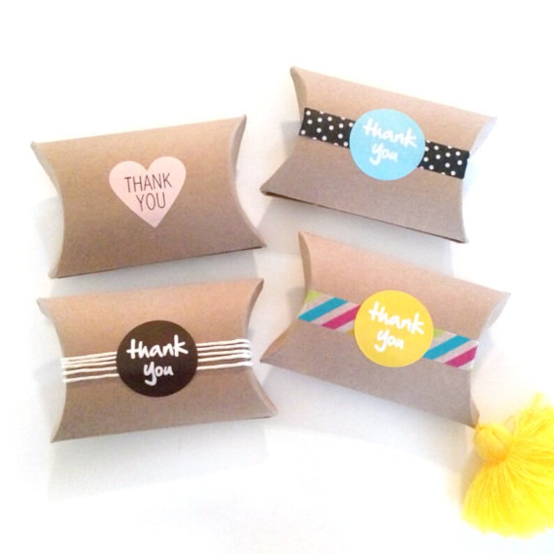 12 blank pillow kraft boxes pillow favor box wedding Etsy