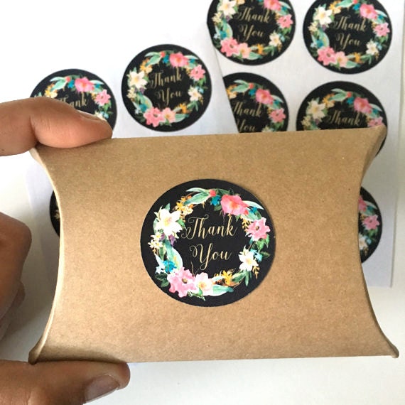 12 thank you stickers
