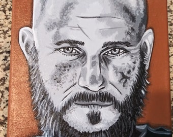 Ragnar Lothbrok. Vikings Acrylic Canvas Painting Travis Fimmel