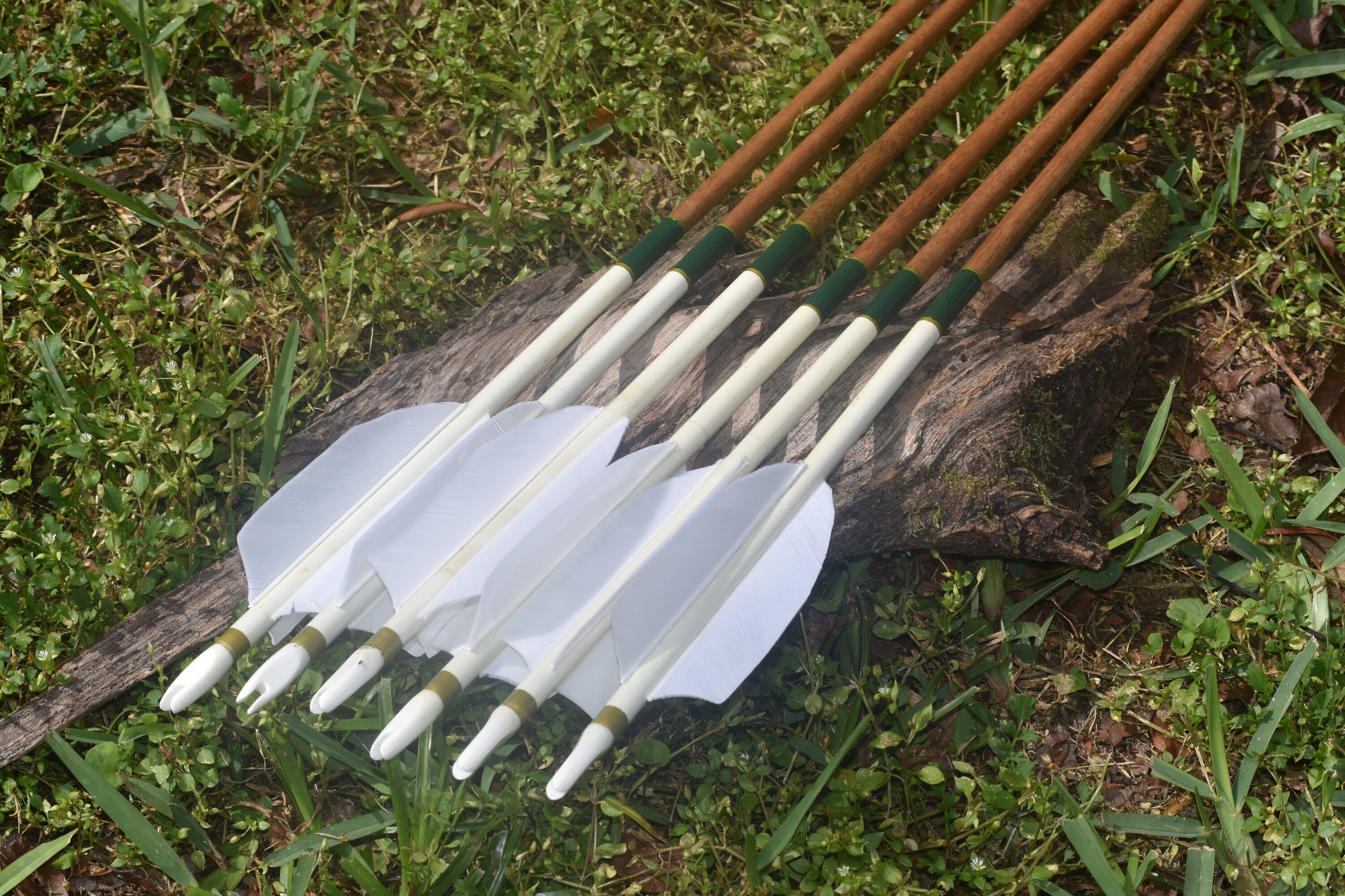 Archery arrows Traditional wood arrows with white dip and Etsy