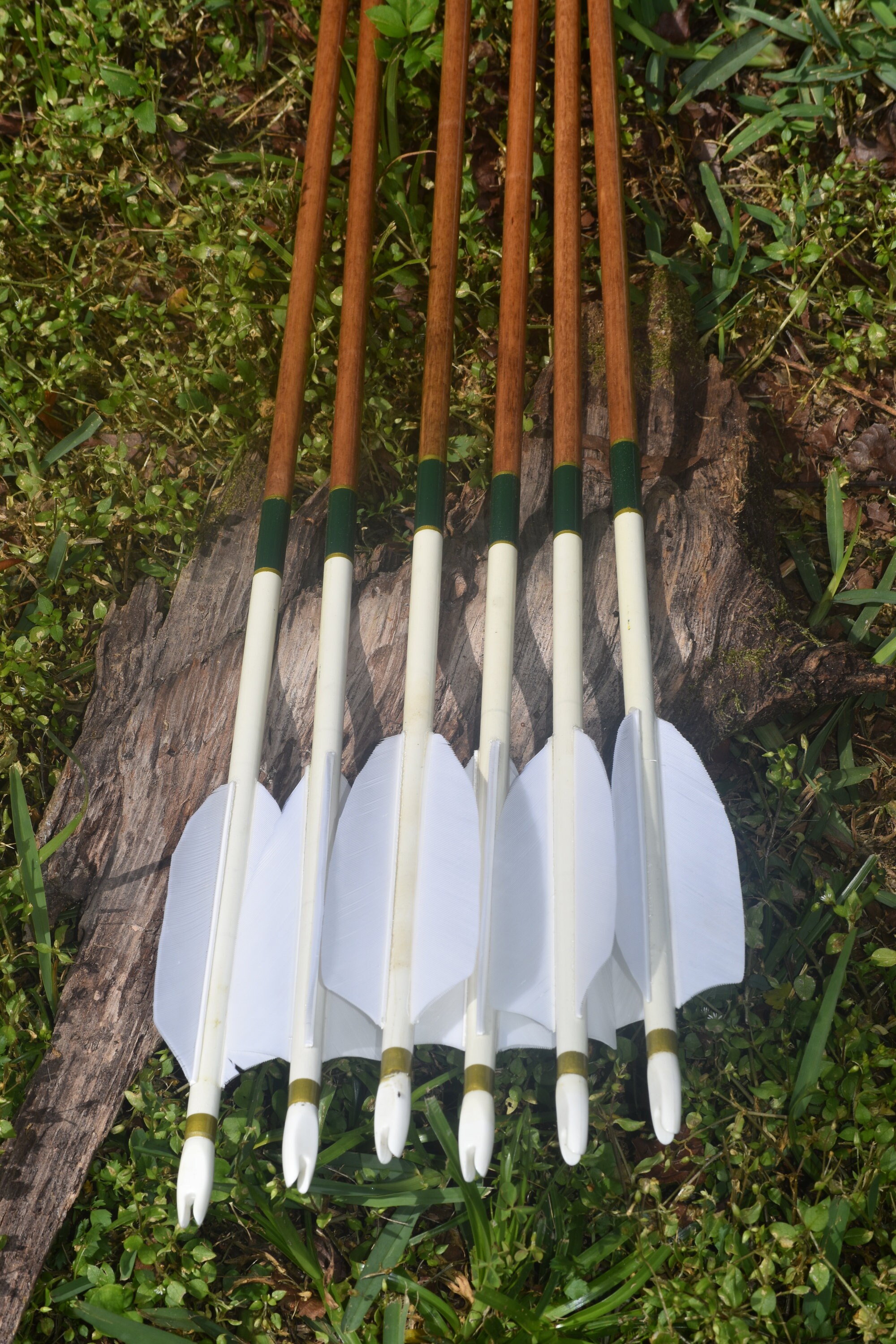 Archery arrows Traditional wood arrows with white dip and Etsy