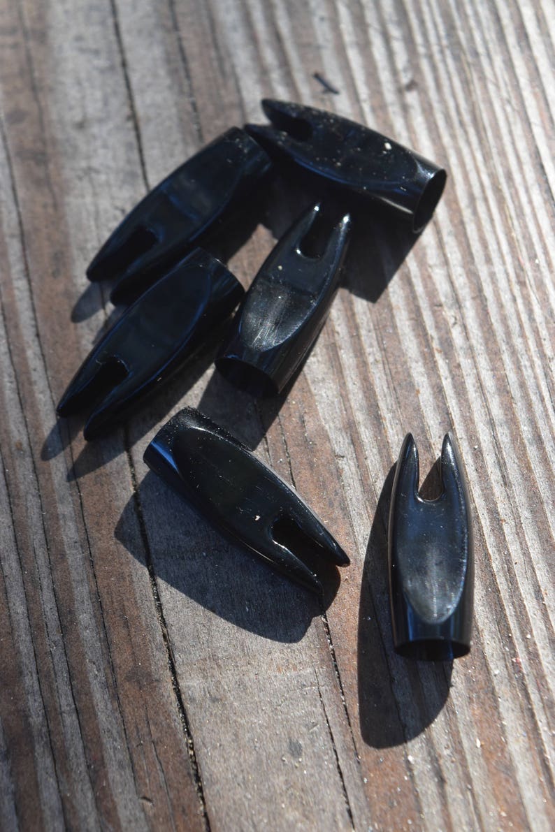 Arrow Nocks 5/16 Black Plastic Glueon Nocks Set of 6 Etsy