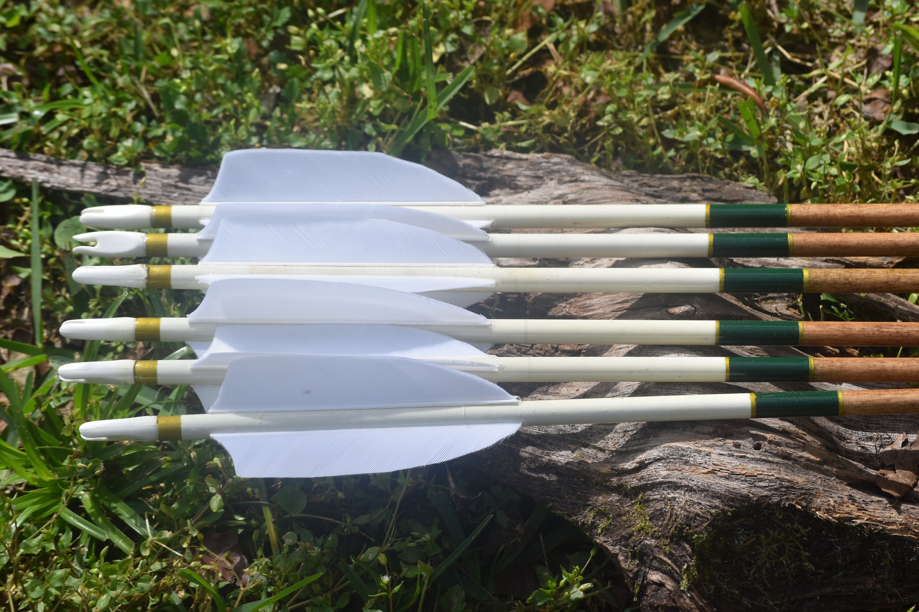 Archery arrows Traditional wood arrows with white dip and Etsy
