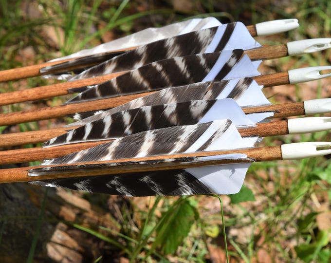 Archery Arrows Traditional Wood Arrows With Walnut Dip and Etsy
