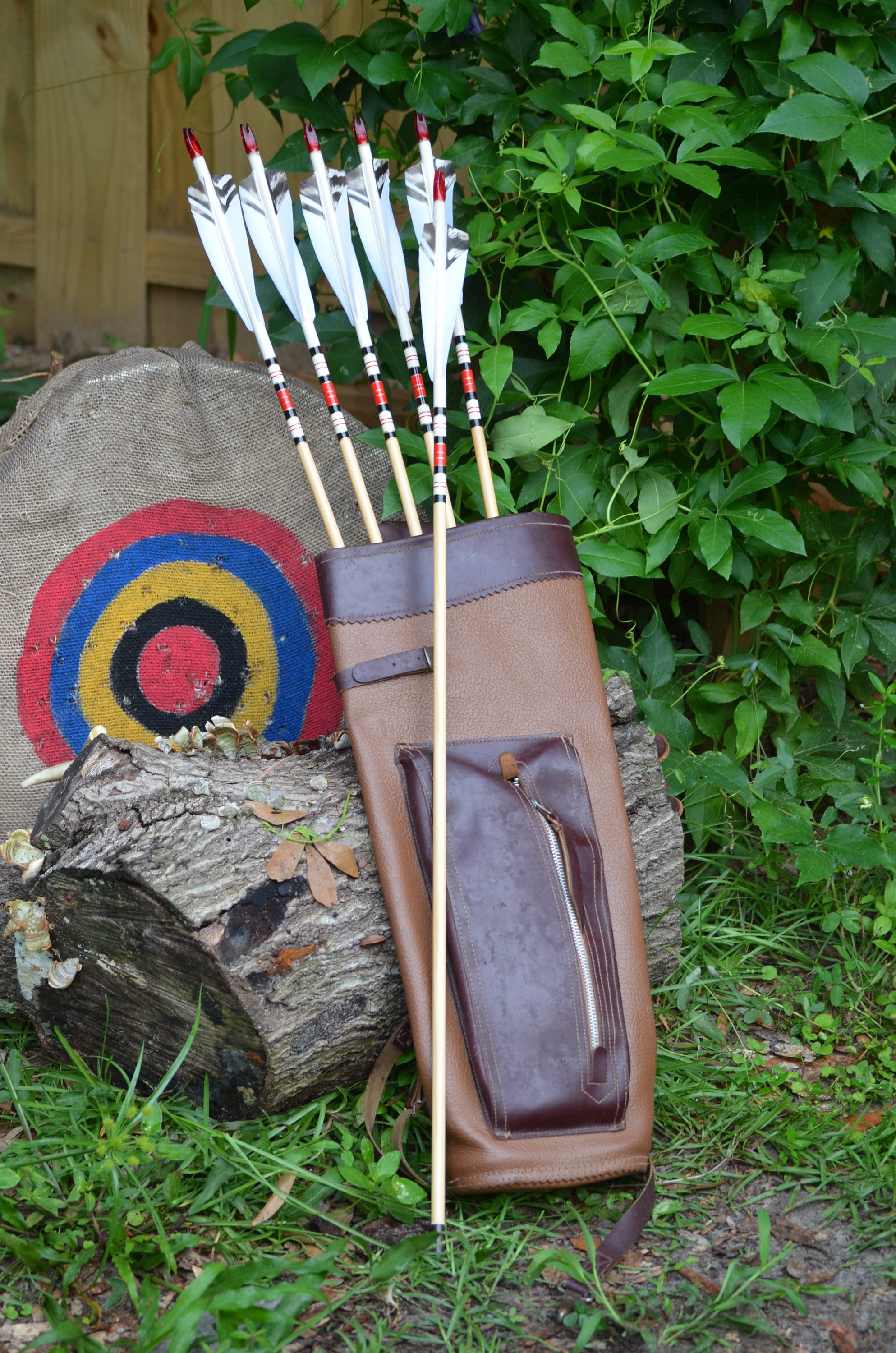 Archery Arrows Traditional Wood Arrows With White Dip and Red Etsy