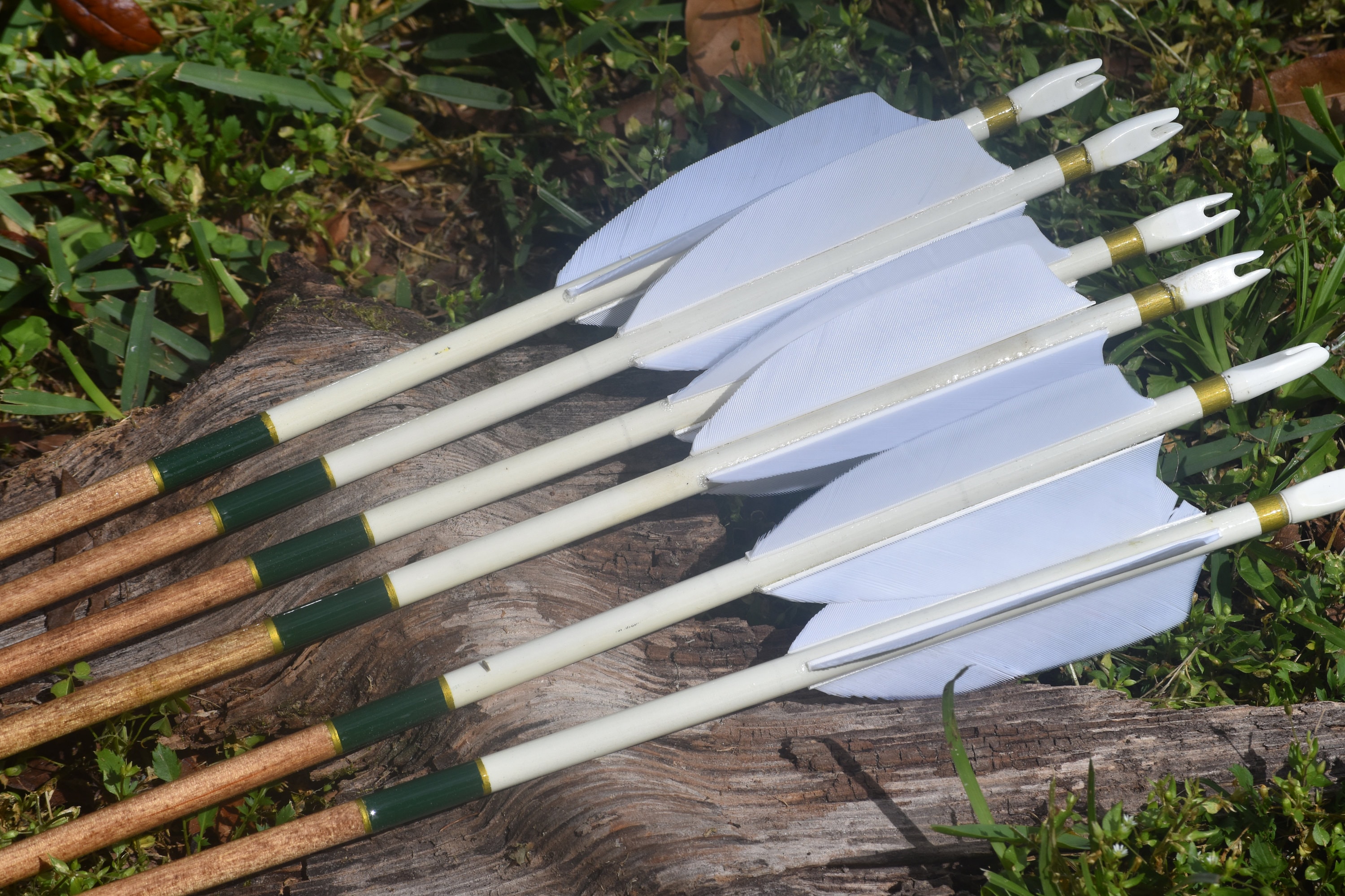 Archery arrows Traditional wood arrows with white dip and Etsy