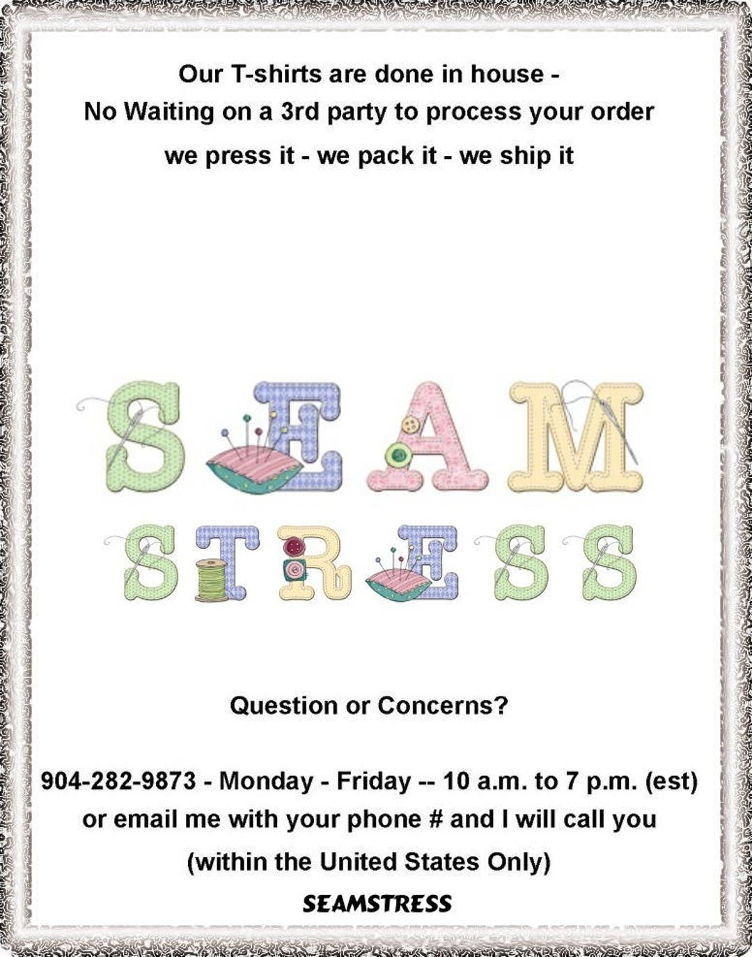 Tshirt Your Name in SEAMSTRESS Notions Sewing Pin Etsy