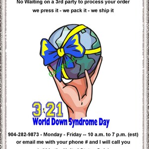 T-shirt - DOWN SYNDROME Awareness - World Down Syndrome Day 3-21