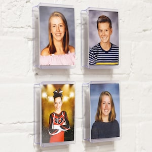 PhotoMount Clear Picture Frame for 2.5&quot; x 3.5&quot; Photos, Wall Mount or Shelf Stand, Vertical or Horizontal