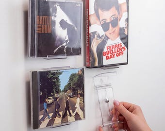 CD Wall Display | Adjustable CD Holder & Wall Mount | Invisible CD Display or Shelf Stand | CollectorMount