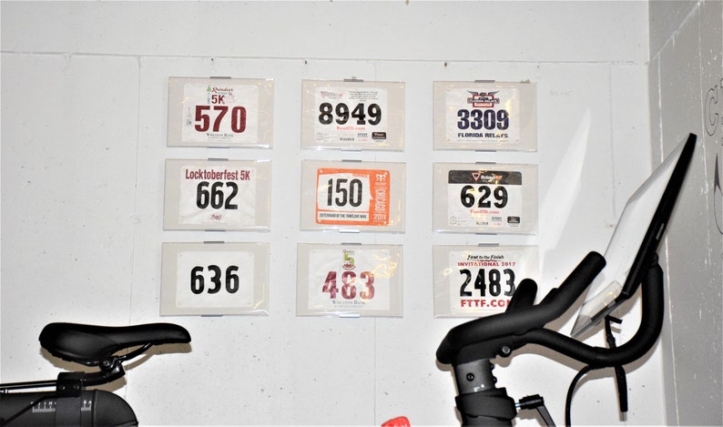 BibMount™ Race Bib Frame Display Invisible and Adjustable Wall Mount or Shelf Stand. image 5