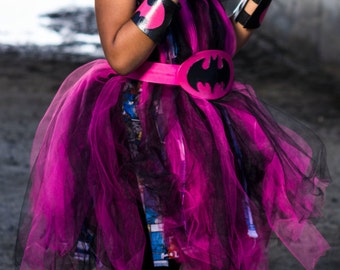 Batgirl tulle dress w/belt