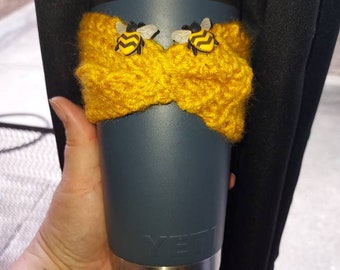 Crochet cozies for tumbler and cups