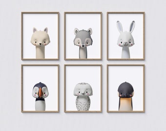 Arctic Animal II Prints: Nursery Wall Art Set (Digital Download)