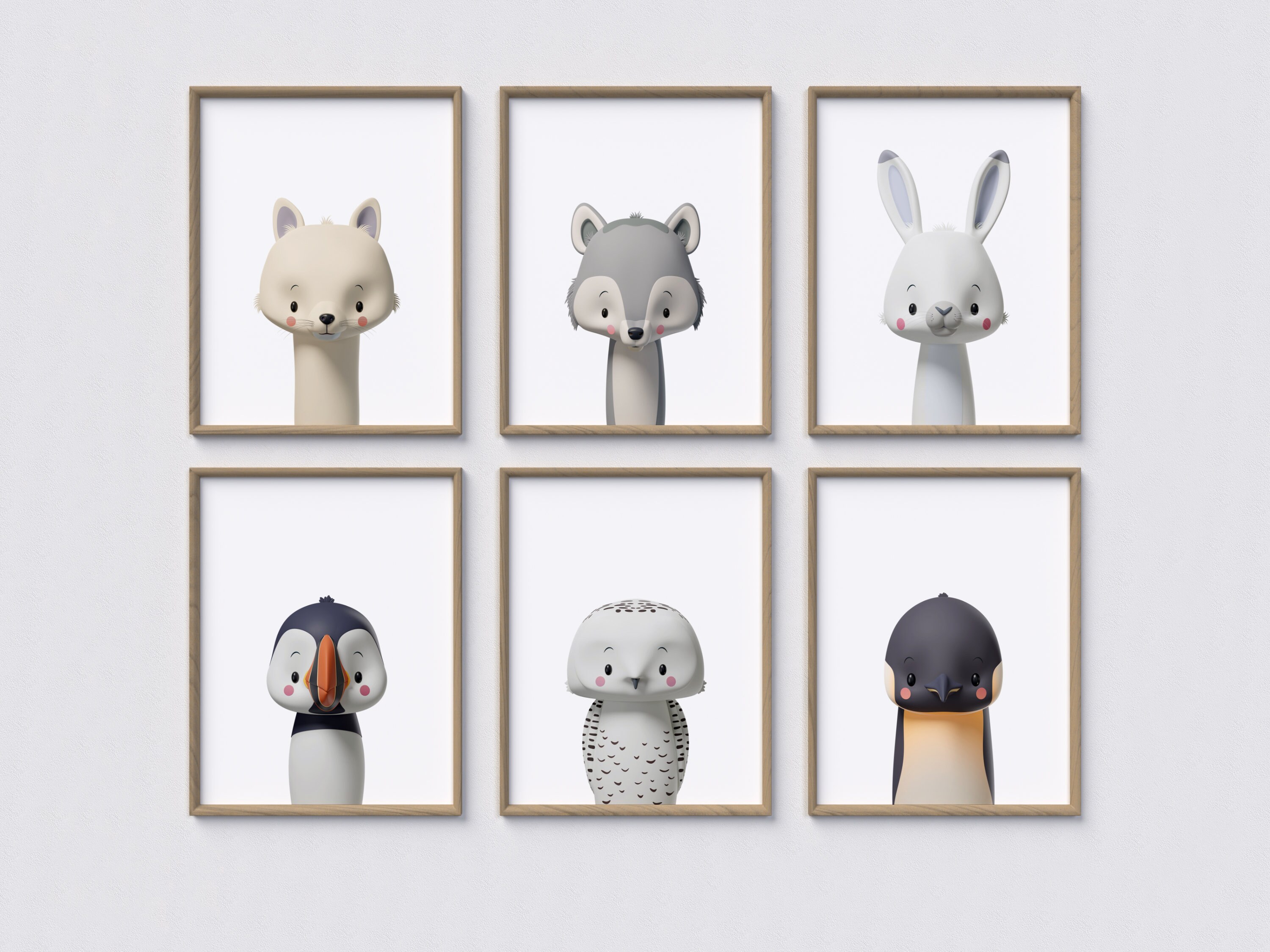 Arctic Animal Nursery Set II Print Set of 6 Printable Etsy