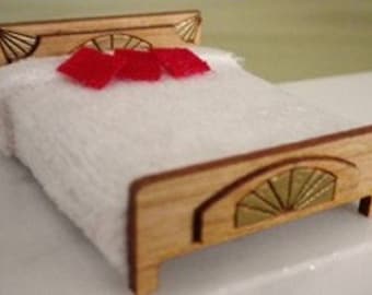 Art Deco Double Bed - Kit - Quarter Scale