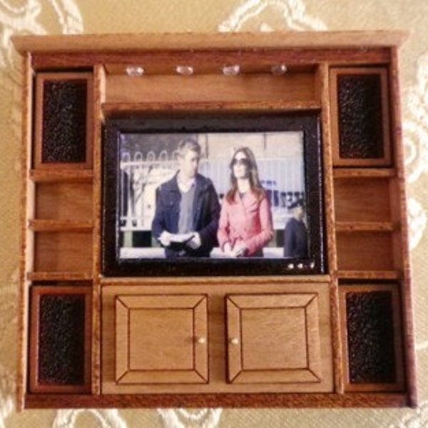 Entertainment Center Kit with TV and 4 speakers - Quarter Scale