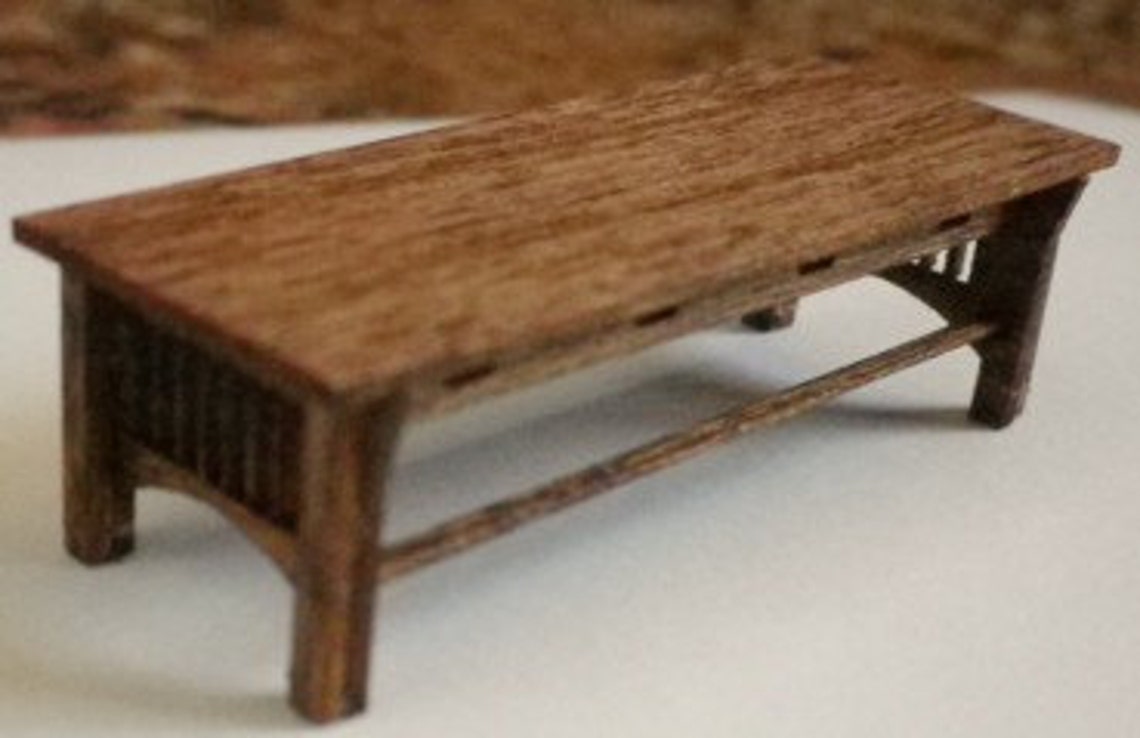 Stickley Style Coffee Table Kit Quarter Inch Scale Etsy
