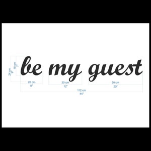 be my guest sign, be our guest, wooden letters guest wood sign wall decor image 2