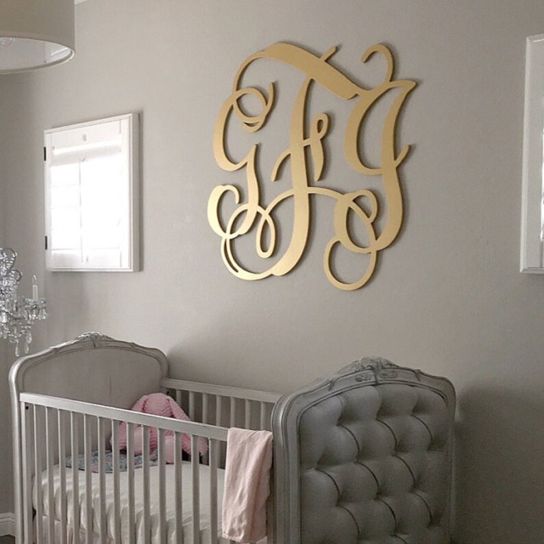 Wooden Monogram Large Wood Monogram Wall Hanging Letters Etsy