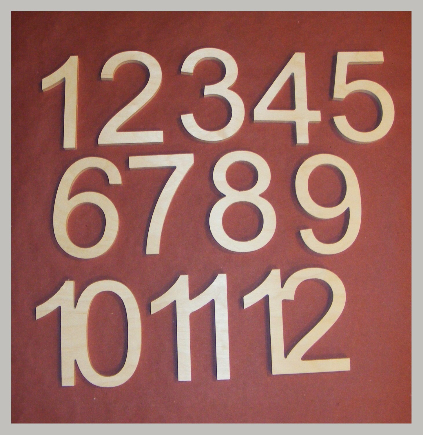 Wooden Numbers Set Painted Numbers 110 Wood Baby Shower Etsy
