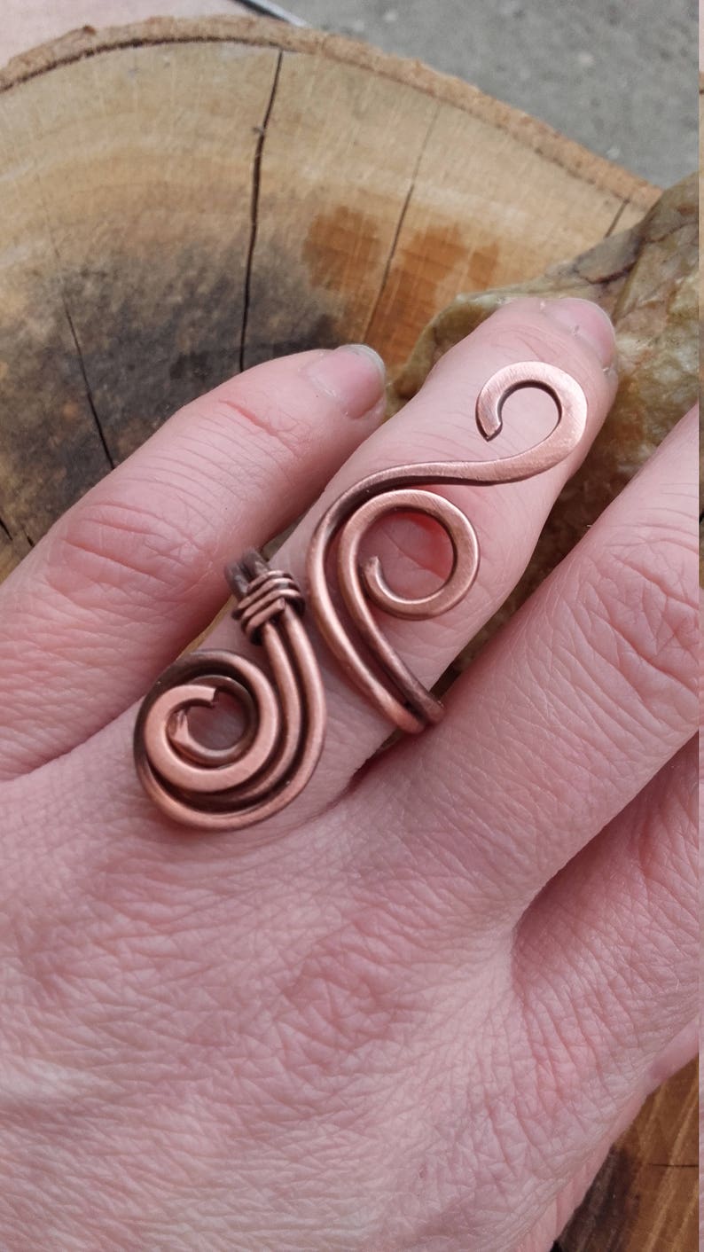 Simple copper wire wrapped ringCopper wire ringWire | Etsy