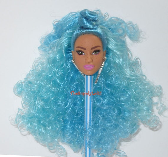 New Barbie Extra 4 Doll Head Blue Hair for Customization - Etsy