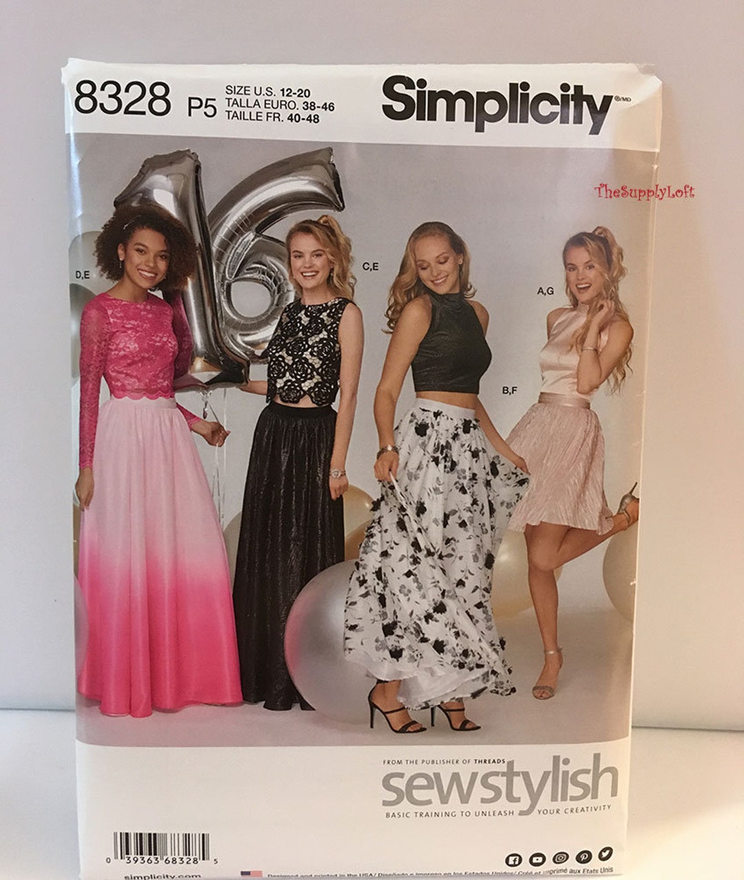 New Simplicity 8328 Pattern Special Occasion Tops and Skirts in 2 Lengths  for Women Misses Sizes 12 Through 20 Thesupplyloft1 