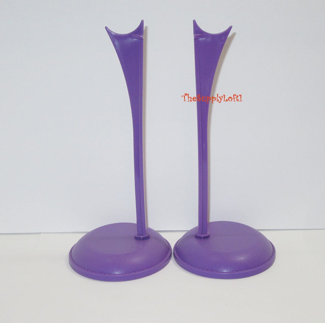 Lot of 2 Purple My Scene Barbie Doll Stands From 2003 for Display or OOAK Dolls Doll Art