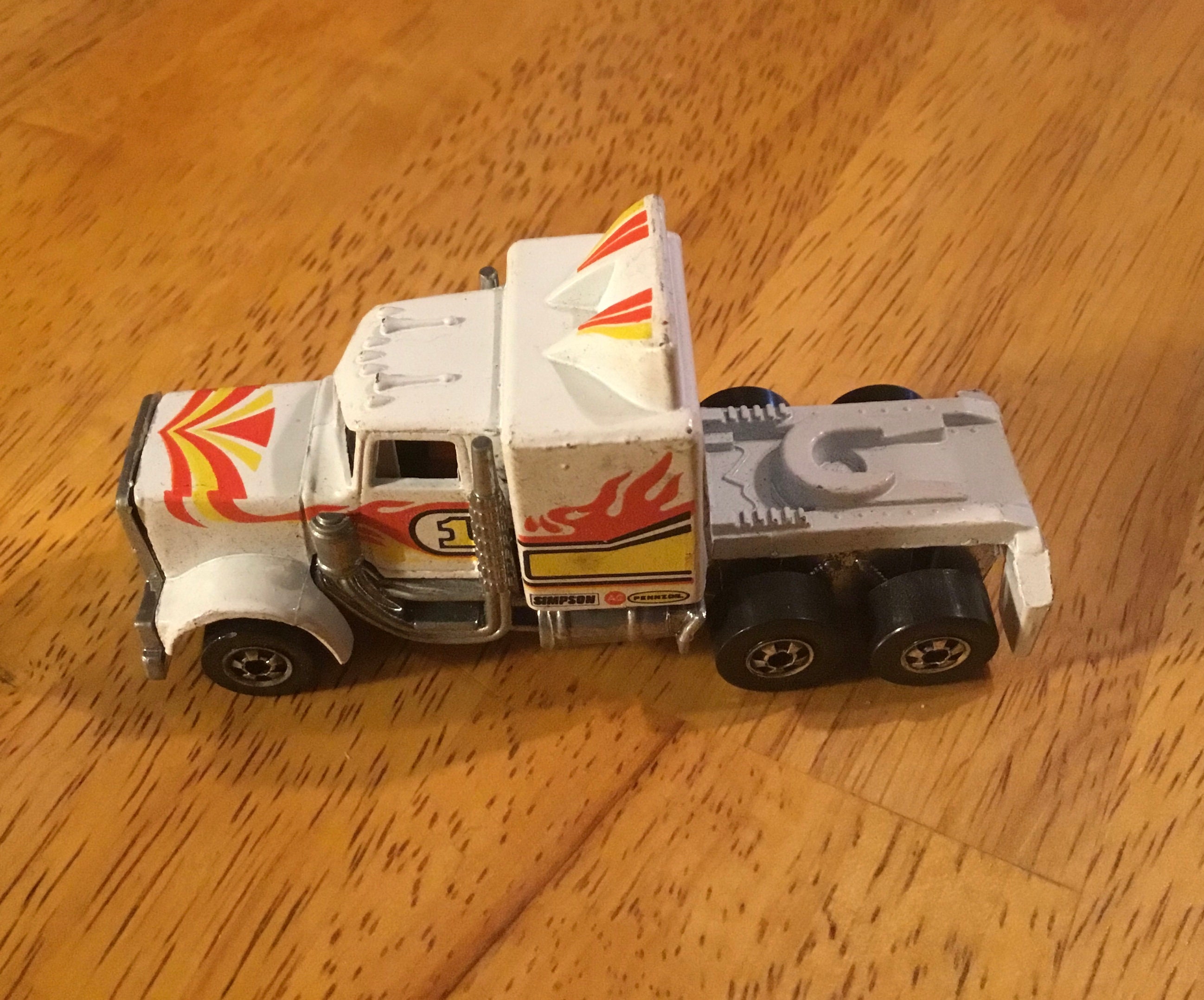1983 Hot Wheels Long Shot metal semi camión Hong Kong juguete