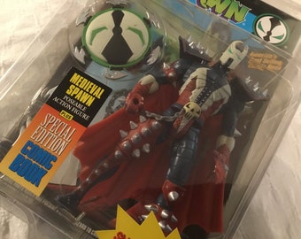 1994 Todd McFarlane Medieval Spawn poseable action figure comic book  complete toy pretend play imagination
