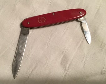 1970s Hoffritz Pocket Pal folding pocket knife Switzerland Victoria cross and shield logo camping militaria