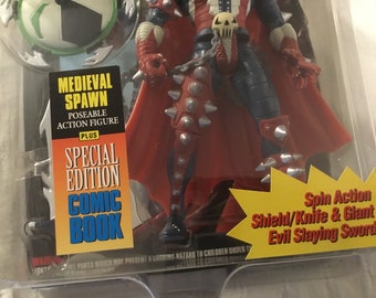 1994 Todd Mcfarlane Medieval Spawn Poseable Action Figure Comic
