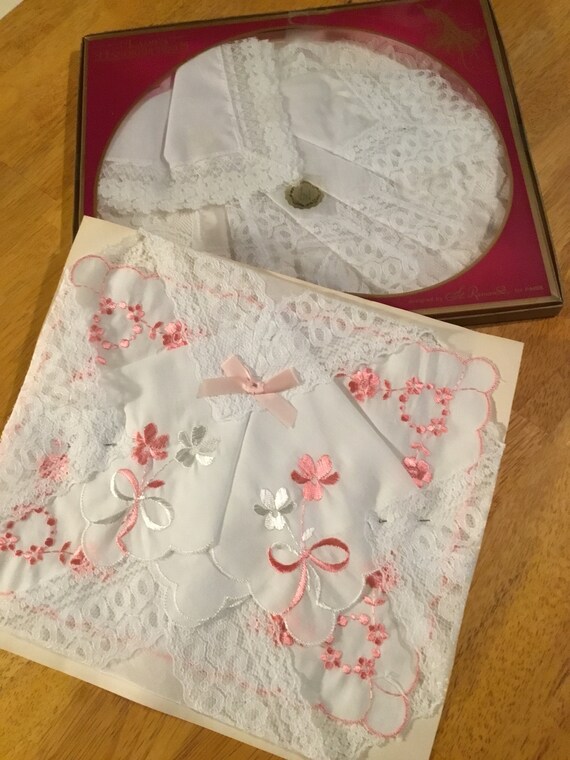 Vintage two packages ladies hankies nylon cotton … - image 4