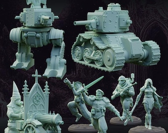 Trench Legends | Trench Crusade Inspired Weird War 1 units | 3D Printed Wargaming Proxies
