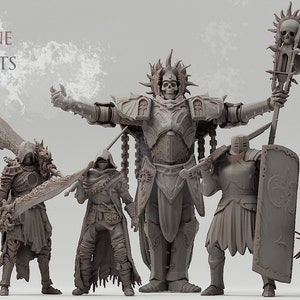 Iron Saints | Heavily Armored Warriors by Realsteone | 3D Printed Wargaming Proxies