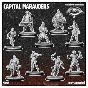 Capital Marauders  | Post Apocalypse Minis by Vermillion | 3D Printed Wargaming Proxies